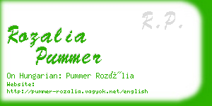 rozalia pummer business card